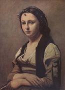 Jean Baptiste Camille  Corot La femme a la perle (mk11) Sweden oil painting artist